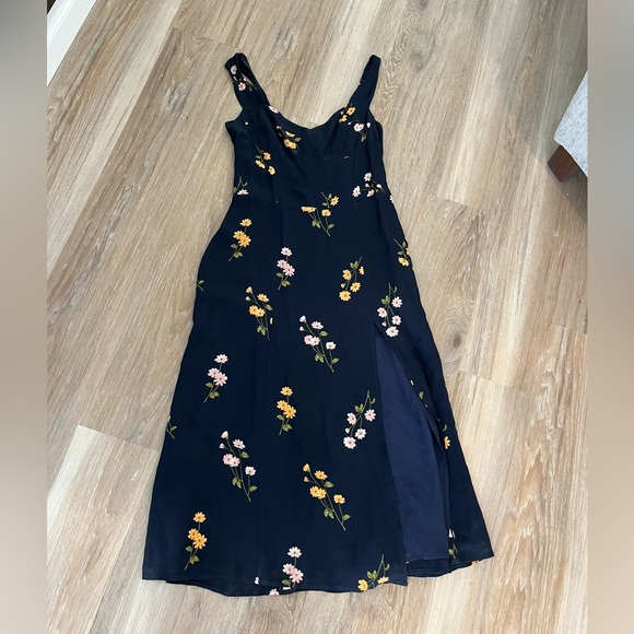 Reformation Fulton Midi Dress Princess Margaret Floral Size 12 - Picture 4 of 9